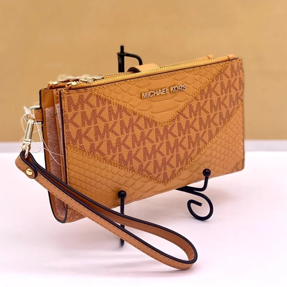 Michael Kors DoubleZip Wallet Wristlet Phone Case Cider
